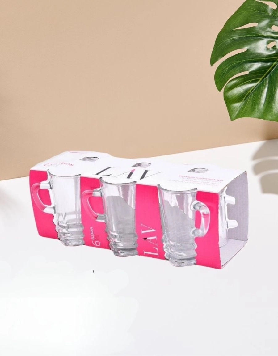  LAV KULPLU ÇAY BARDAGI 6 LI  LV-ELG429E * 8